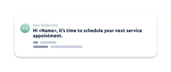 Example for how to use personalize headlines in a dealership's email marketing strategy