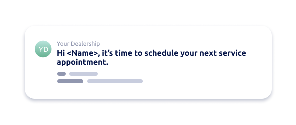 Example for how to use personalize headlines in a dealership's email marketing strategy 